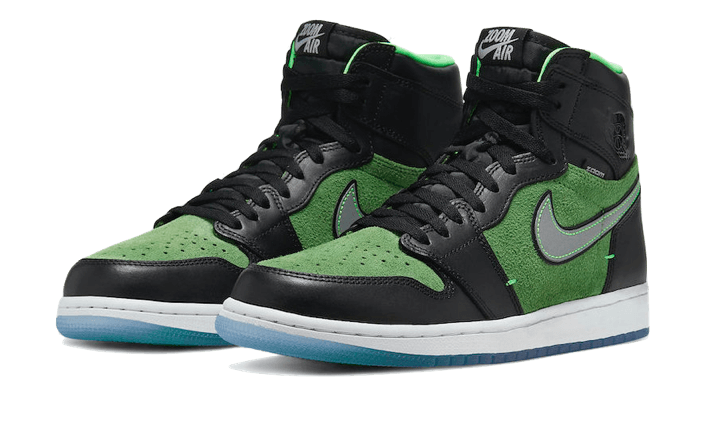 Air Jordan 1 Retro High Zoom Zen Green, Black/Black-Tomatillo-Rage-Green (CK6637-002)