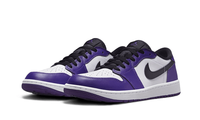 Air Jordan 1 Retro Low Golf Court Purple, White/Court Purple-University Red-Black (DD9315-105)