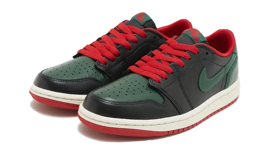 Air Jordan 1 Retro Low OG Gorge Green Varsity Red, Black/Gorge Green/Varsity Red/Sail (CZ0775-036)