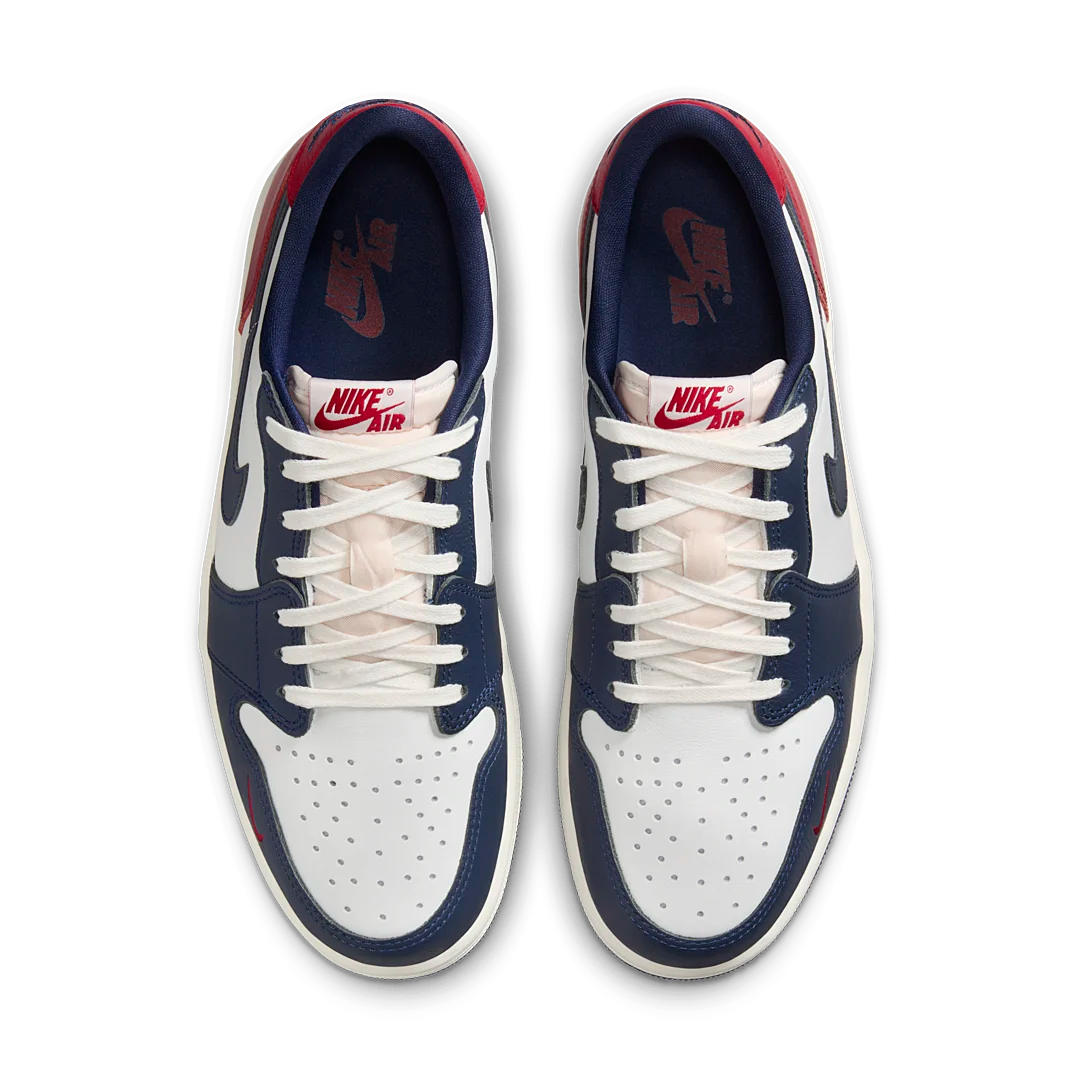 Air Jordan 1 Retro Low OG Howard University, White/Gym Red/Midnight Navy/Neutral Grey/Sail/Muslin (HQ2993-100)