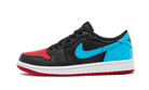 Air Jordan 1 Retro Low OG NC to Chi, Black/Dark Powder Blue-Gym Red (CZ0775-046)