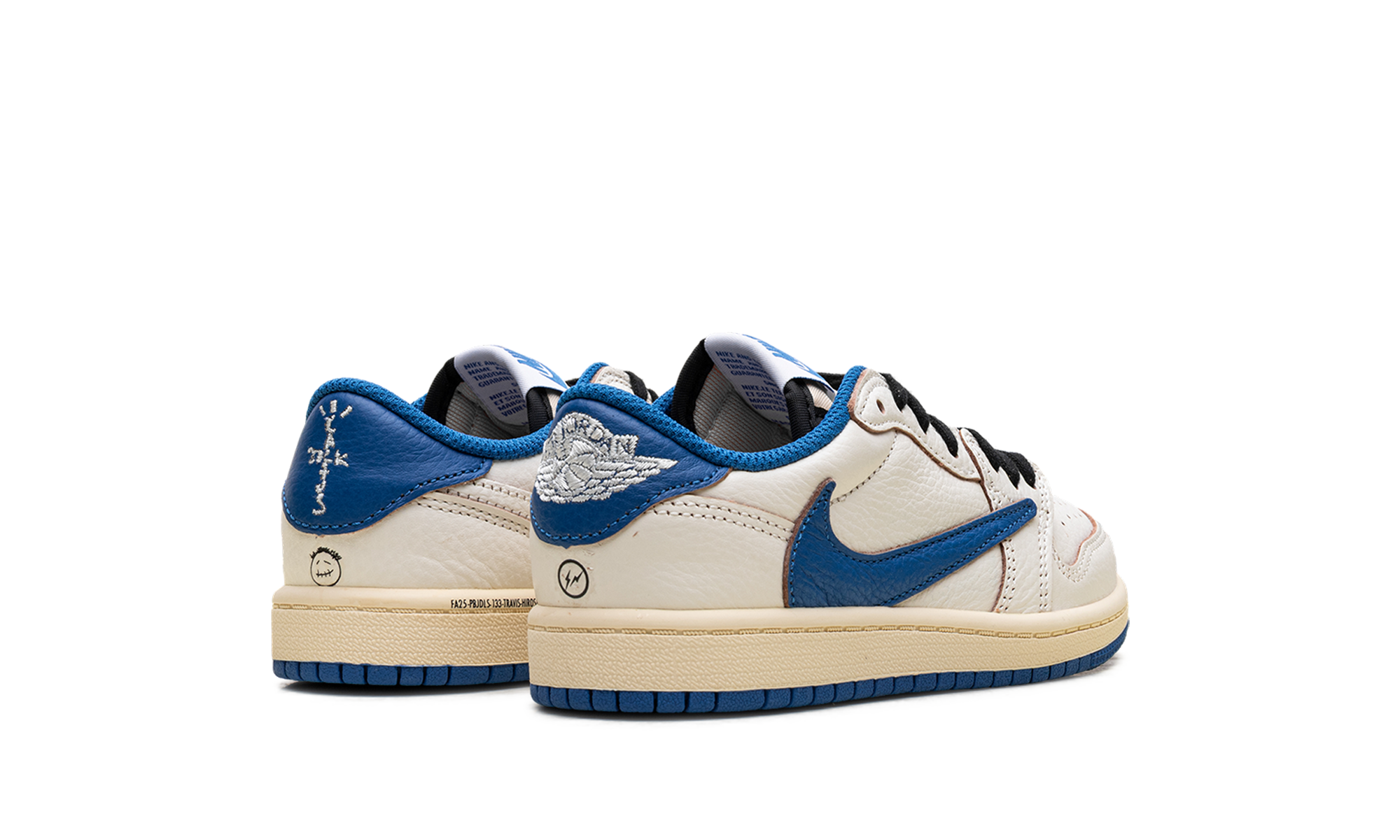 Air Jordan 1 Retro Low OG SP Fragment x Travis Scott Sail Military Blue (PS)