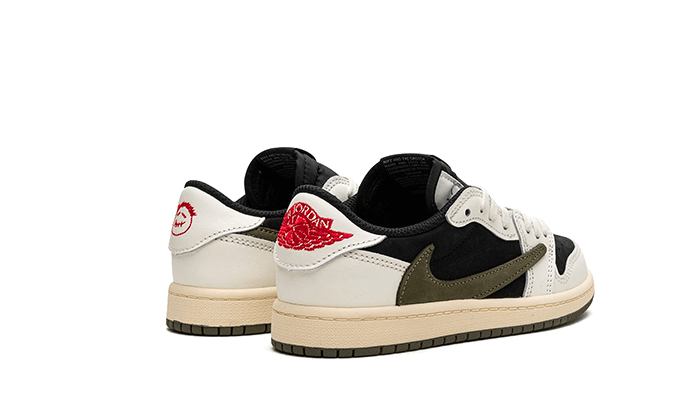 Air Jordan 1 Retro Low OG SP Travis Scott Olive (PS), Sail/University Red/Black/Medium Olive (DZ5909-106)