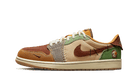 Air Jordan 1 Retro Low OG Zion Williamson Voodoo, Flax/Muslin-Fauna Brown-Oil Green-Sesame-Moon Fossil (DZ7292-200)