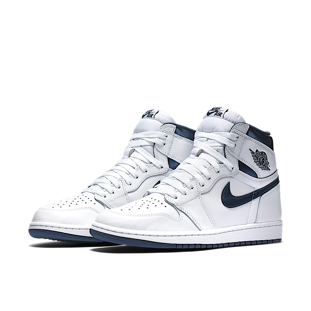 Air Jordan 1 Retro Metallic Navy (2016), White/Metallic Navy (555088-106)