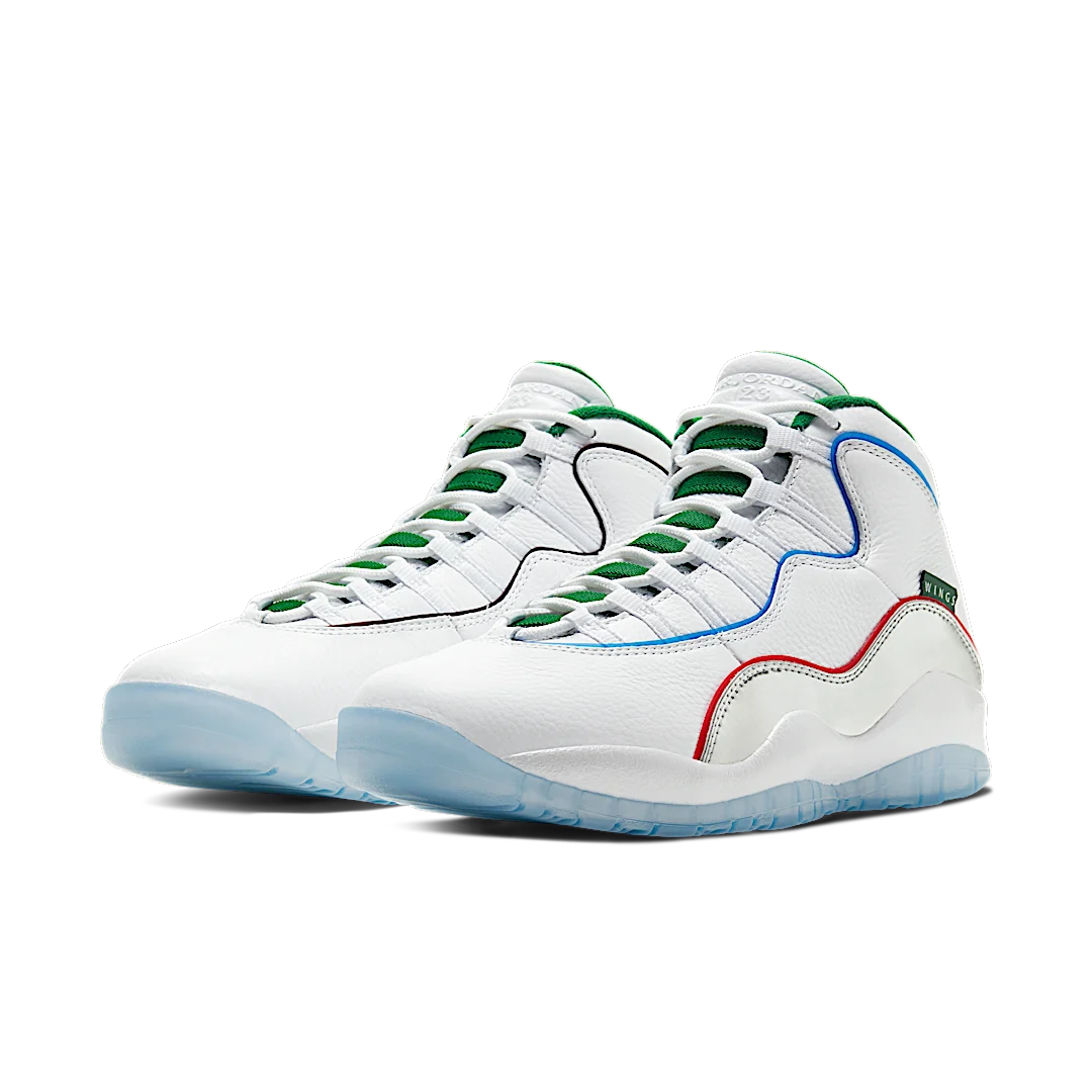 Air Jordan 10 Retro Wings, White/Clover-Chrome-Black (CK4352-103)