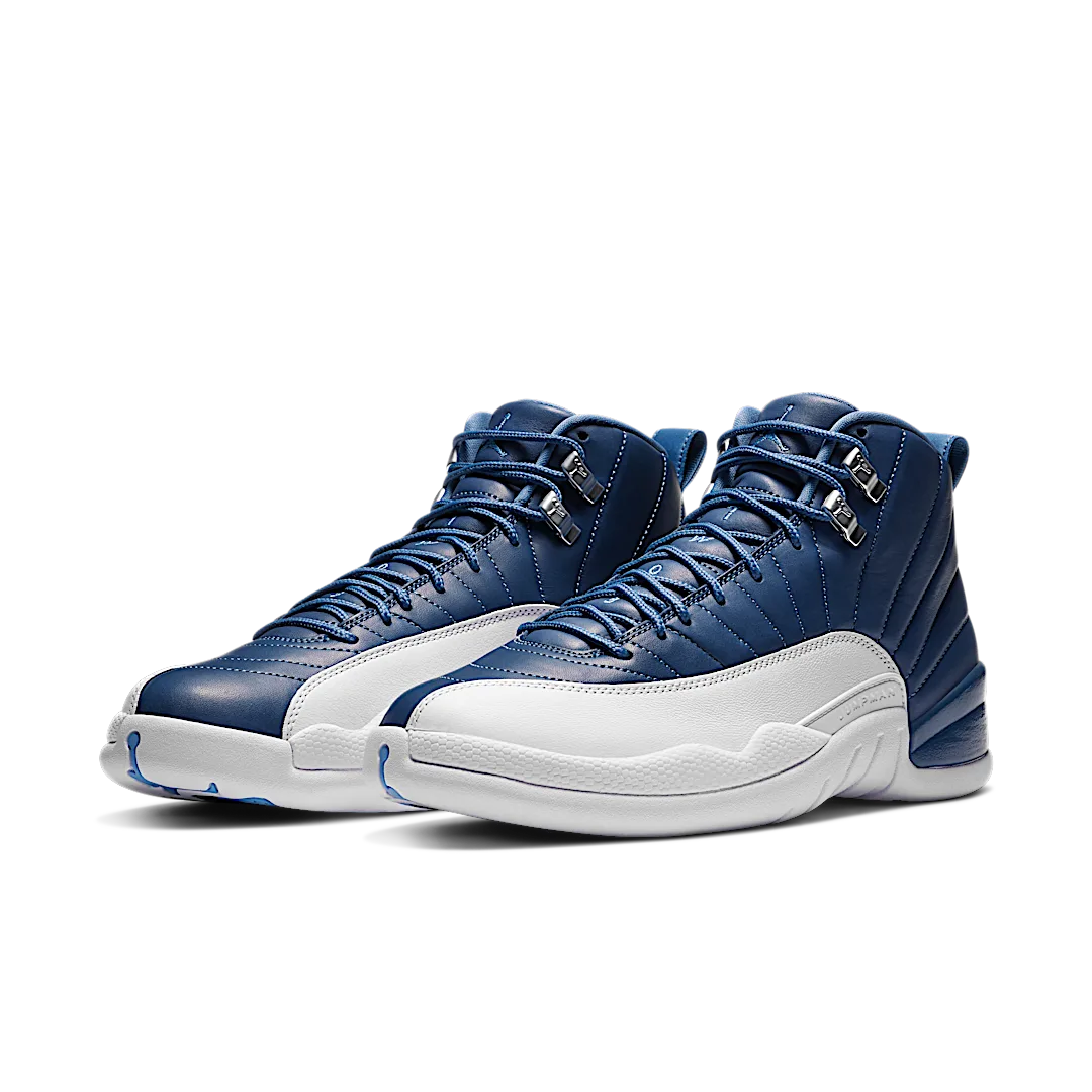 Air Jordan 12 Retro Indigo, Stone Blue/Legend Blue-Obsidian (130690-404)