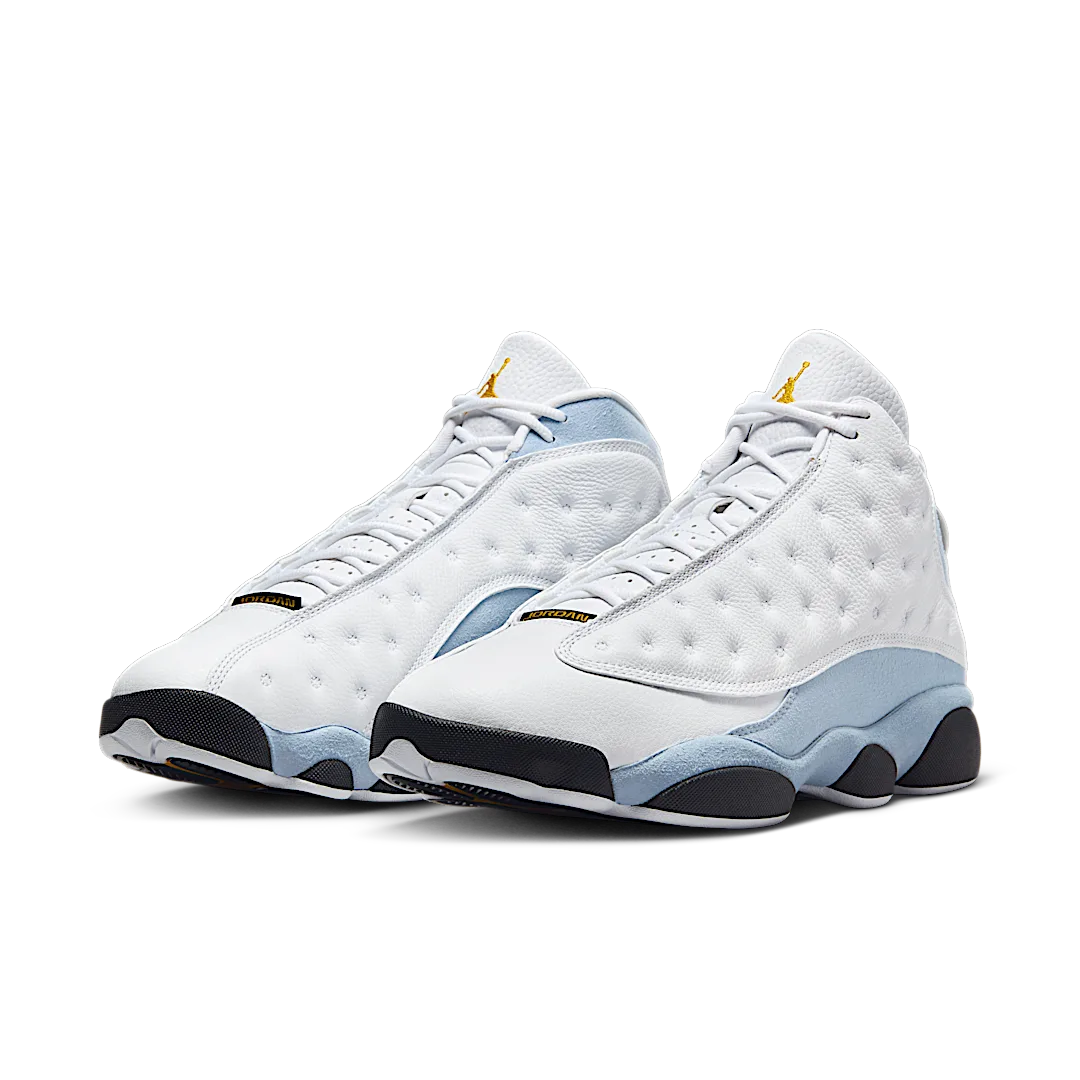 Air Jordan 13 Retro Blue Grey, White/Yellow Ochre/Blue Grey/Black (414571-170)