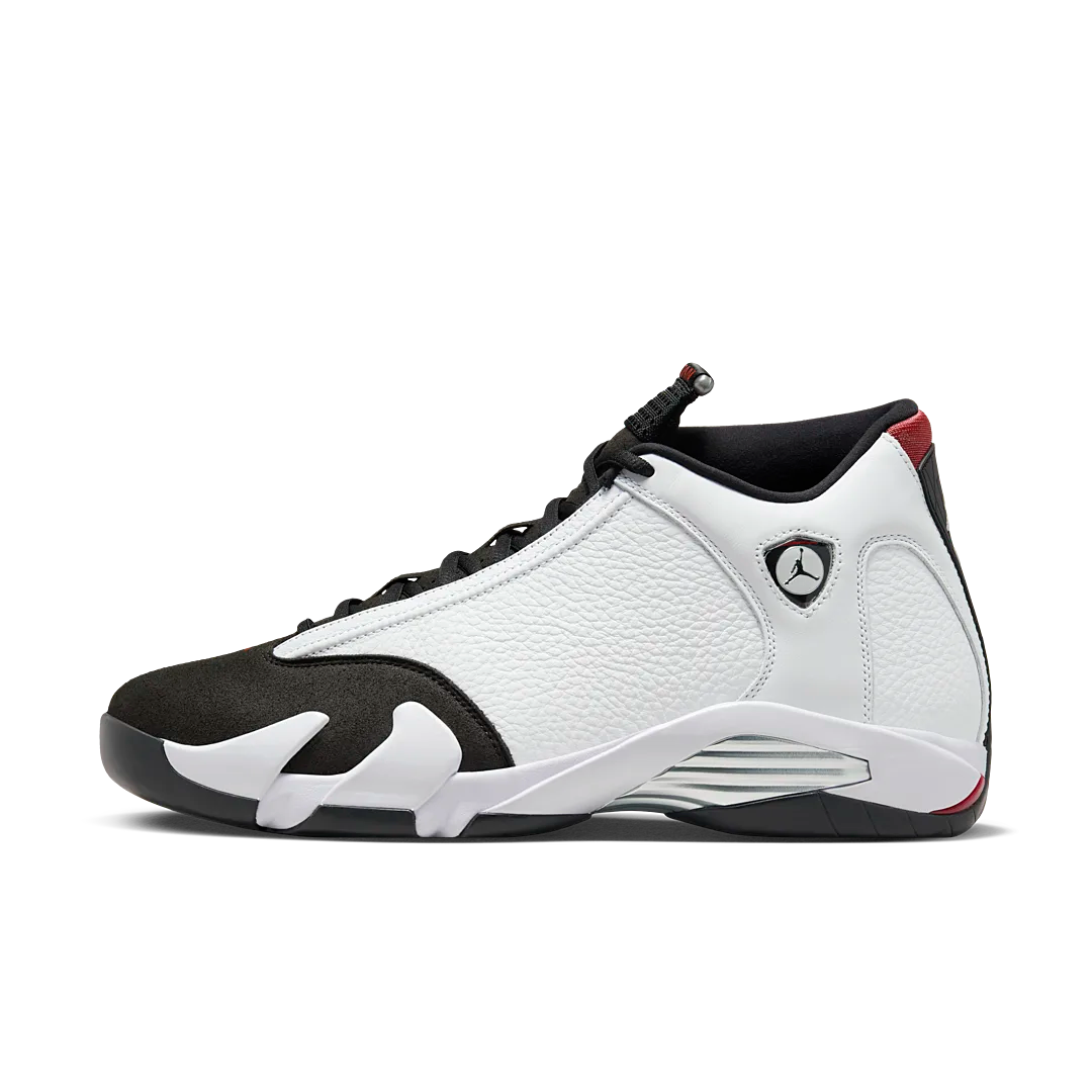 Air Jordan 14 Retro Black Toe (2024), White/Varsity Red/Black/Metallic Silver (487471-160)