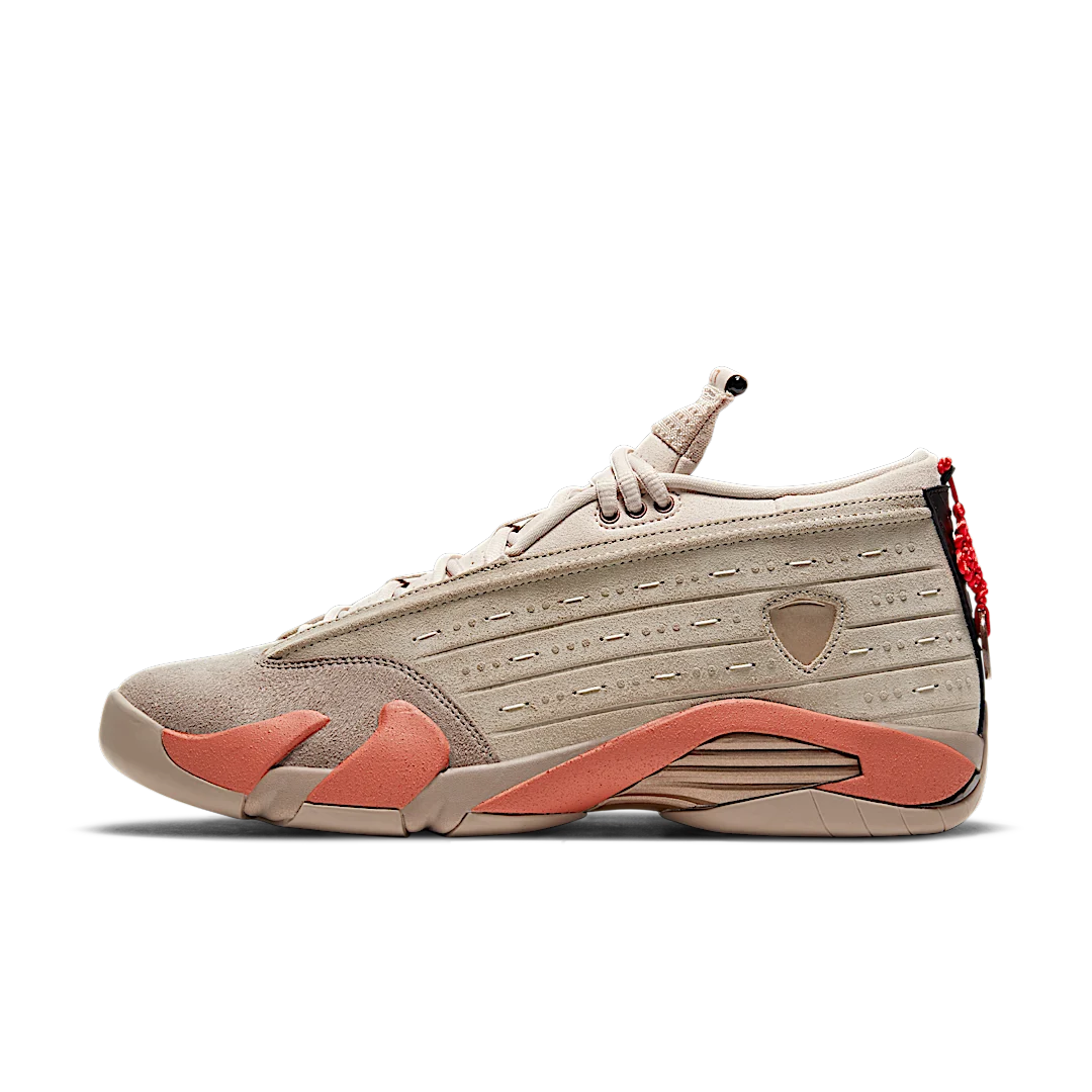 Air Jordan 14 Retro Low CLOT Terra Blush, Sepia Stone/Terra Blush-Desert Sand (DC9857-200)