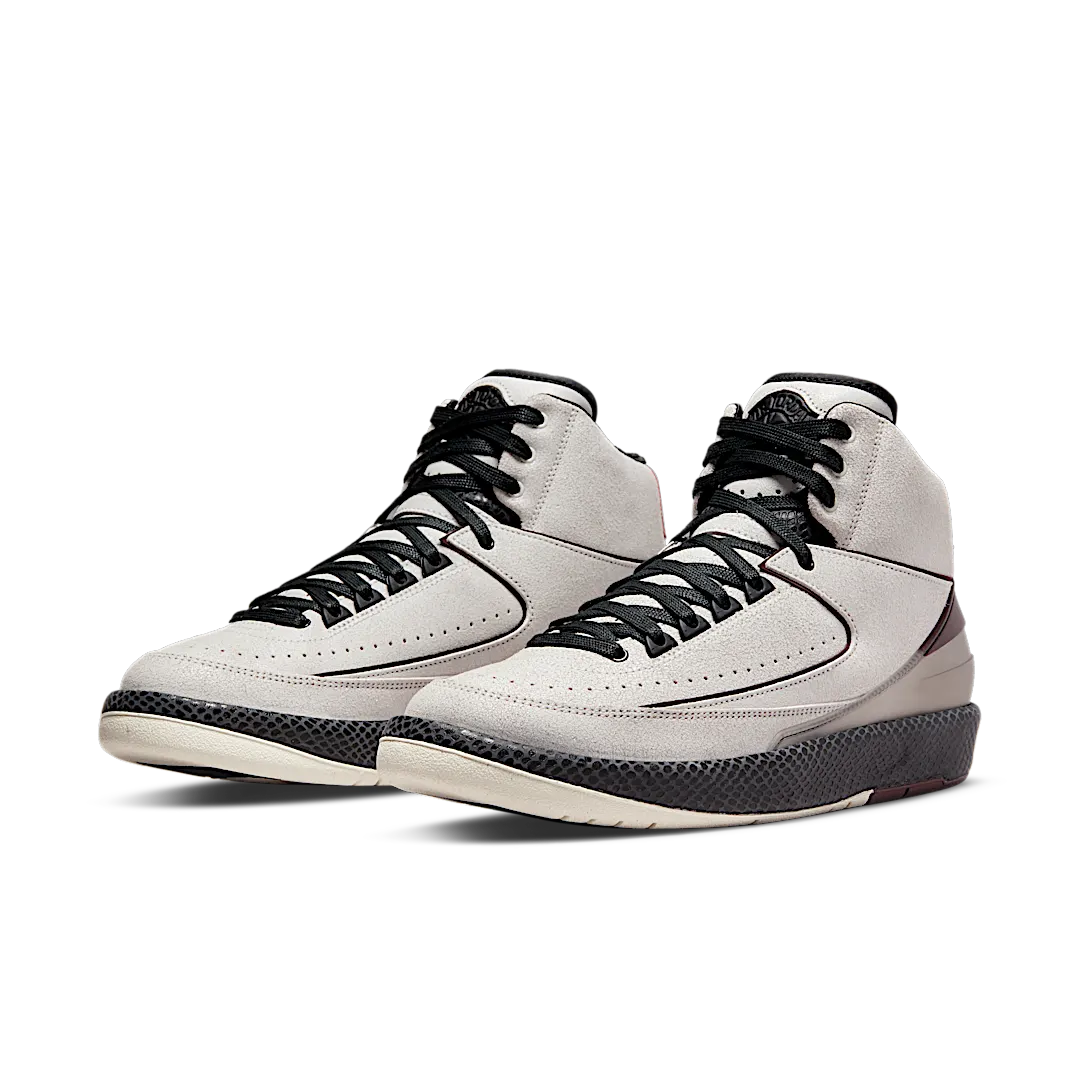 Air Jordan 2 Retro A Ma Maniére Airness, Sail/Black-Burgundy Crush (DO7216-100)