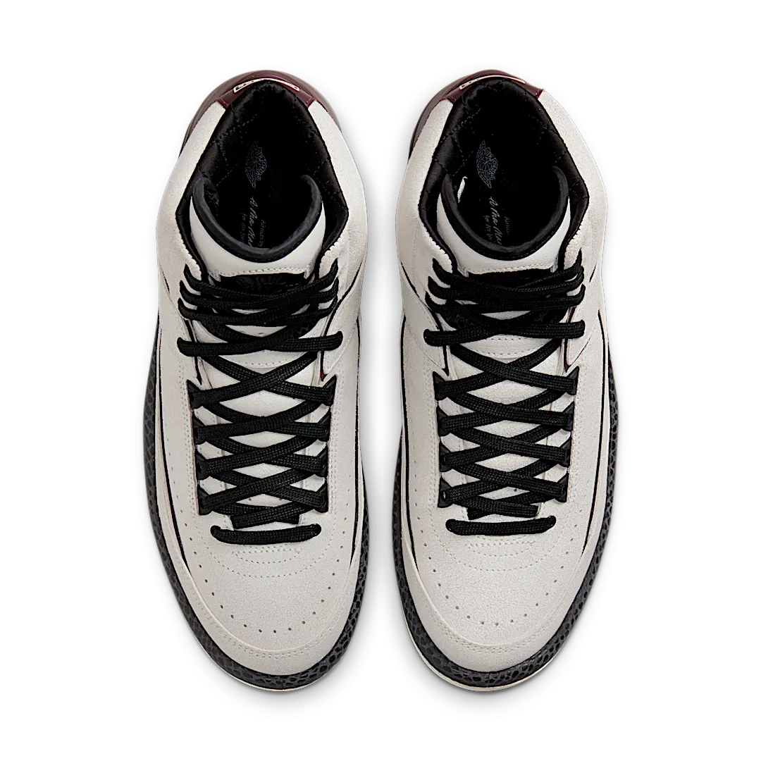 Air Jordan 2 Retro A Ma Maniére Airness, Sail/Black-Burgundy Crush (DO7216-100)