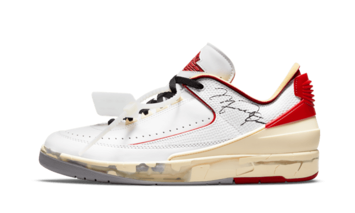 Air Jordan 2 Retro Low SP Off-White White Red, White/Sail-Red-Grey (DJ4375-106)