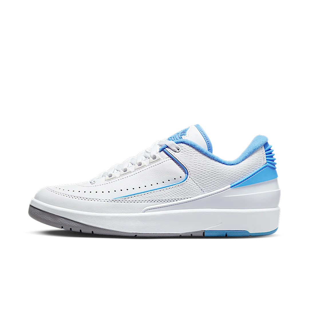 Air Jordan 2 Retro Low UNC, White/University Blue-Cement Grey (DV9956-104)