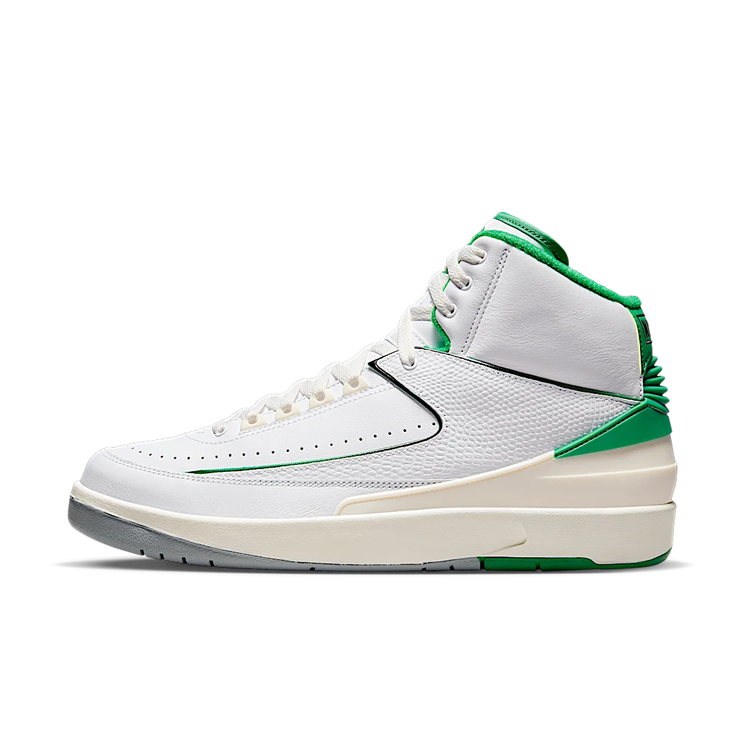 Air Jordan 2 Retro Lucky Green, White/Lucky Green/Sail/Light Steel Grey (DR8884-103)