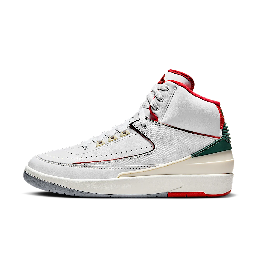 Air Jordan 2 Retro Origins, White/Fire Red-Fir-Sail-Cement Grey (DR8884-101)