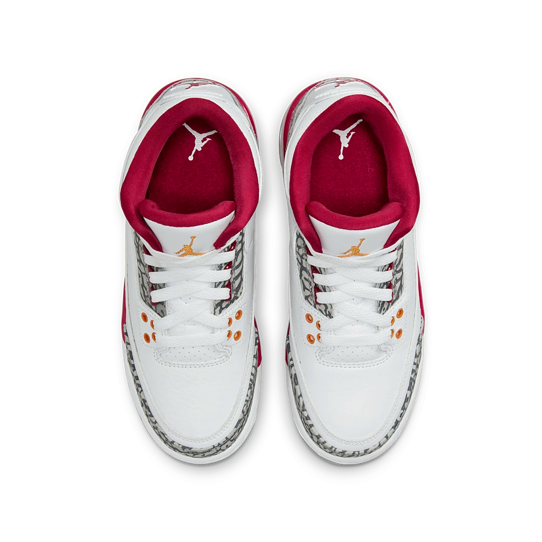 Air Jordan 3 Retro Cardinal, White/Light Curry/Cardinal Red/Cement Grey (398614-126)