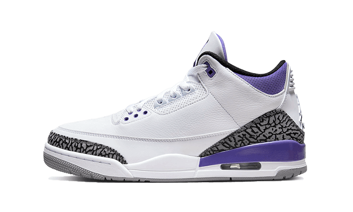 Air Jordan 3 Retro Dark Iris, White/Black/Dark Iris/Cement Grey (DM0967-105)