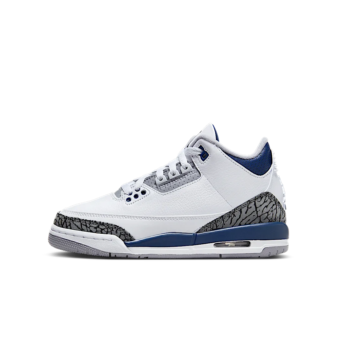 Air Jordan 3 Retro Midnight Navy, White/Midnight Navy/Cement Grey/Black (DM0967-140)