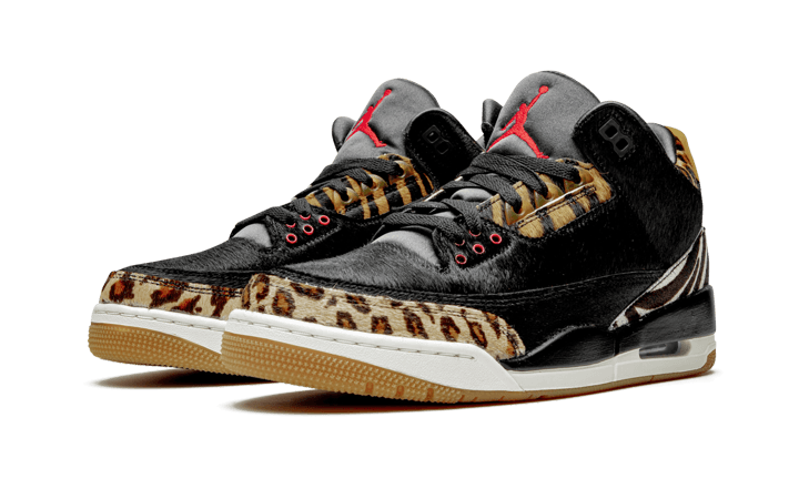 Air Jordan 3 Retro SE Animal Instinct, Black/Sail/Gum Light Brown/Multi-Color (CK4344-002)