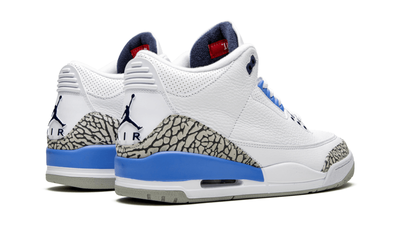 Air Jordan 3 Retro UNC (2020), White/Valor Blue-Tech Grey (CT8532-104)