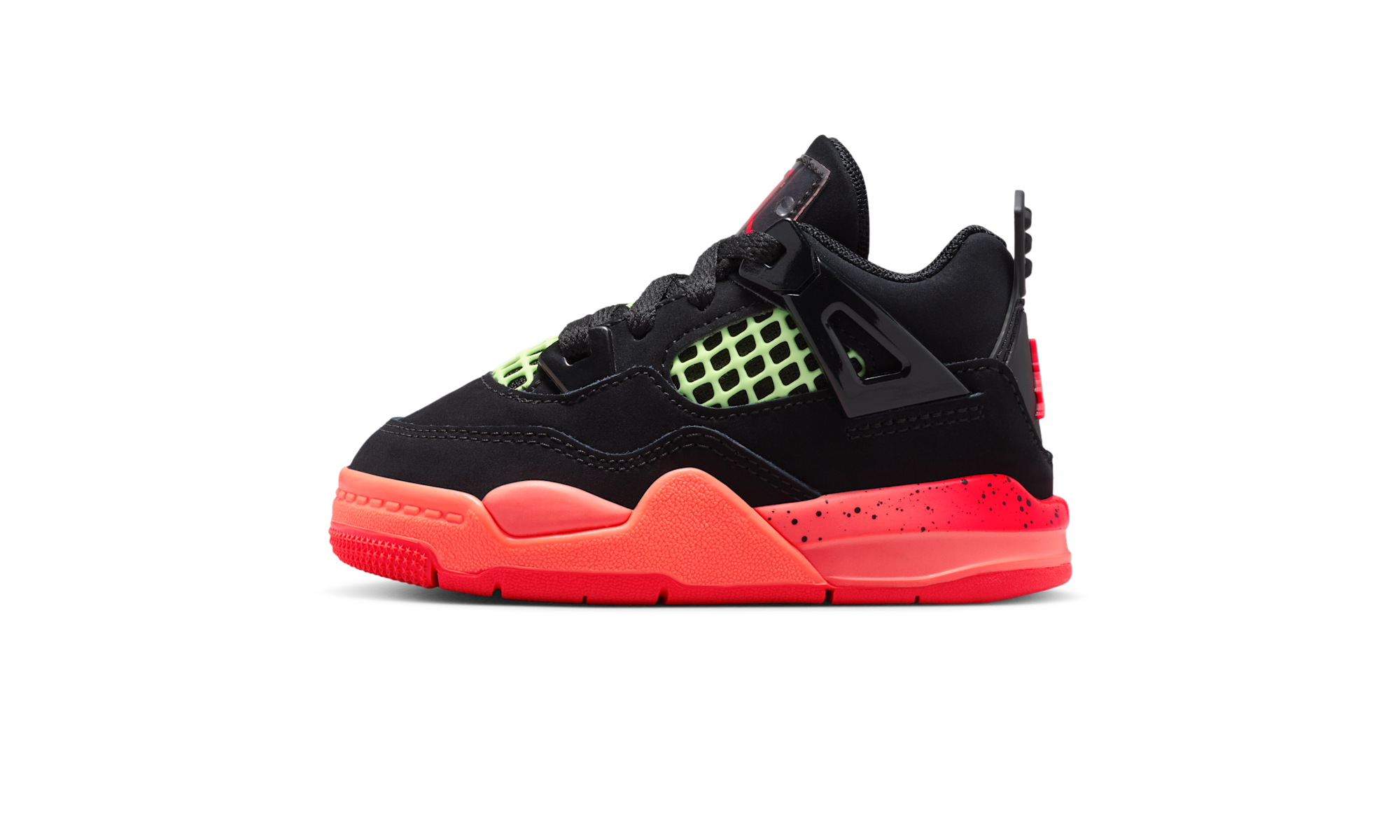 Air Jordan 4 Retro Black Bright Mango Barely Volt Infrared 23