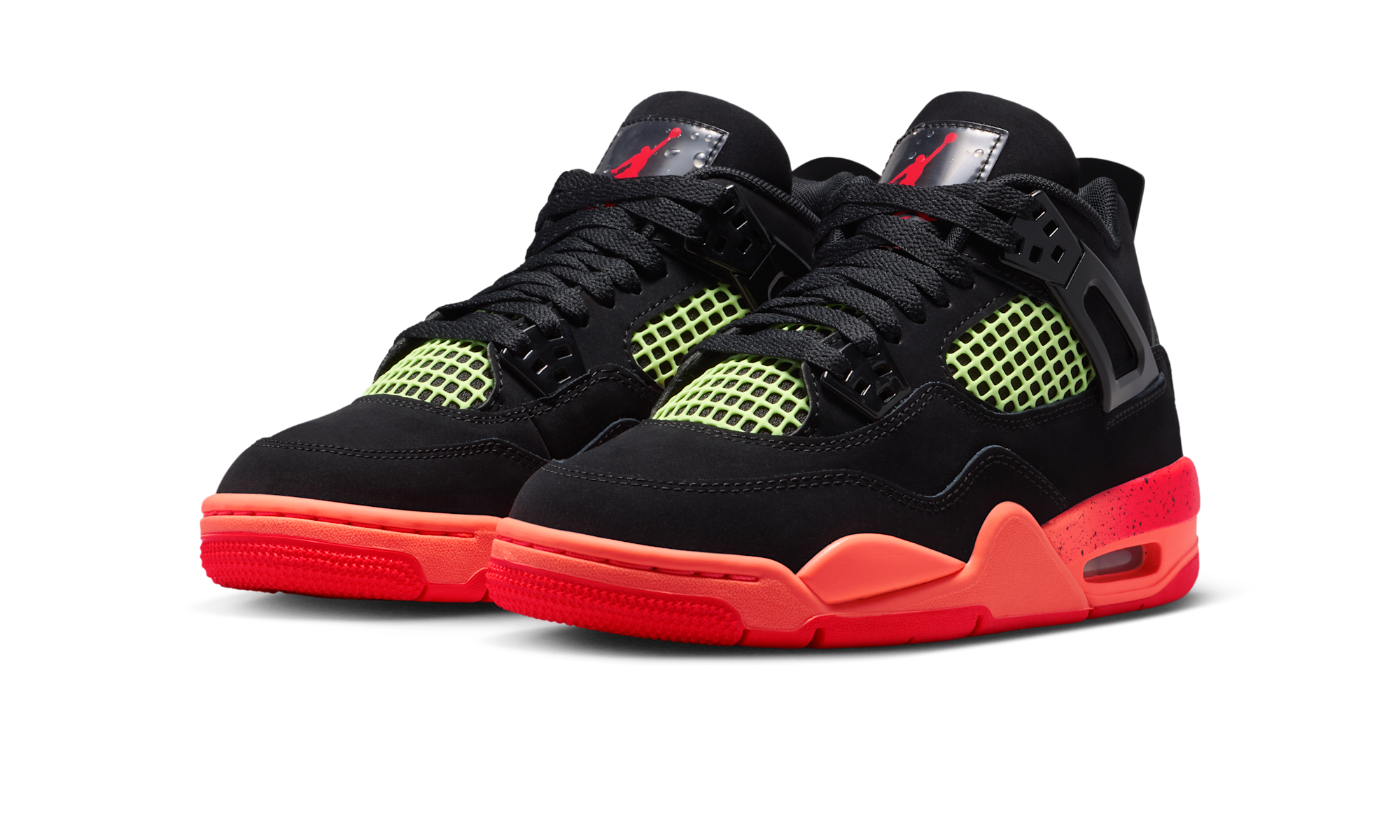 Air Jordan 4 Retro Black Bright Mango Barely Volt Infrared 23