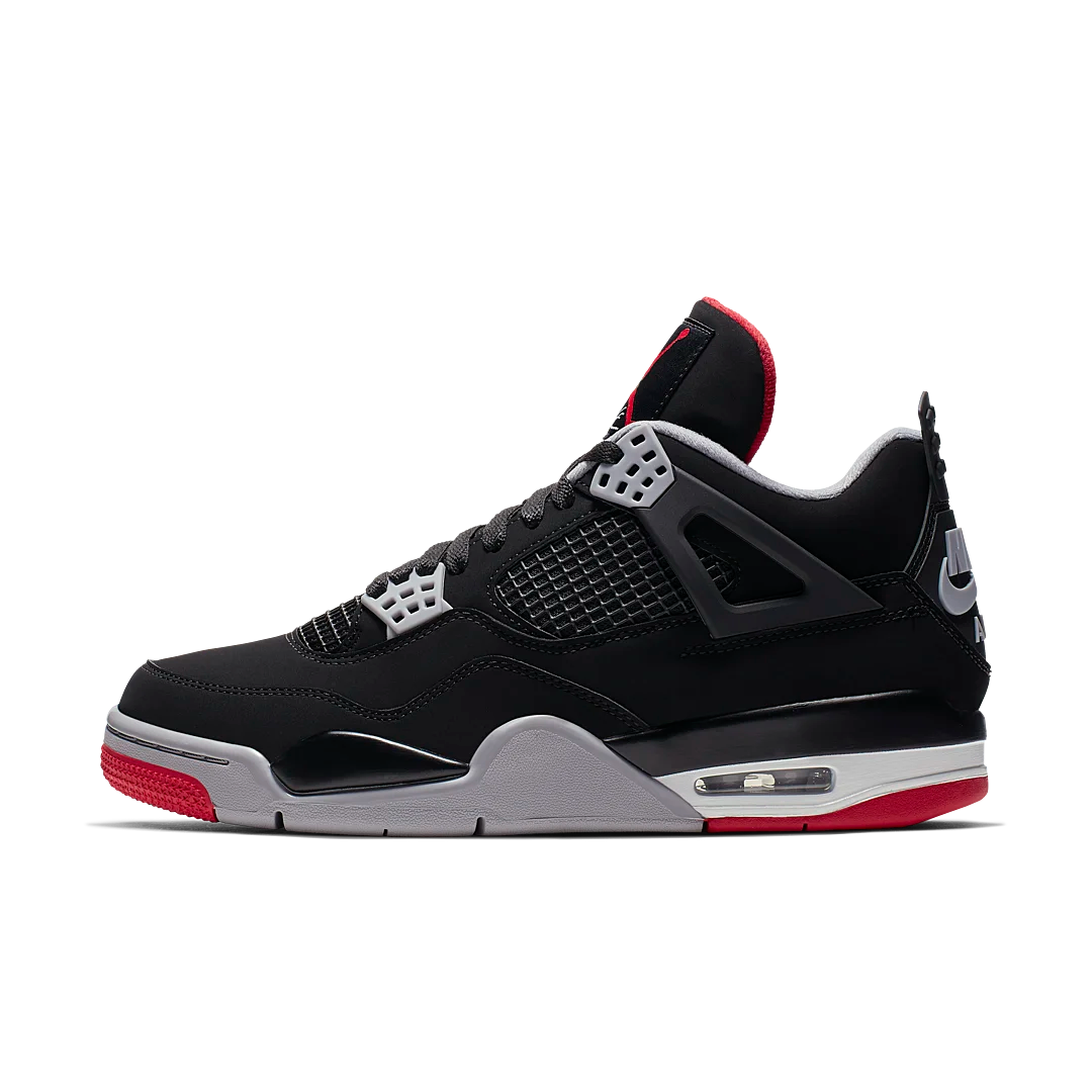 Air Jordan 4 Retro Bred (2019), Black/Fire Red-Cement Grey-Summit White (308497-060)