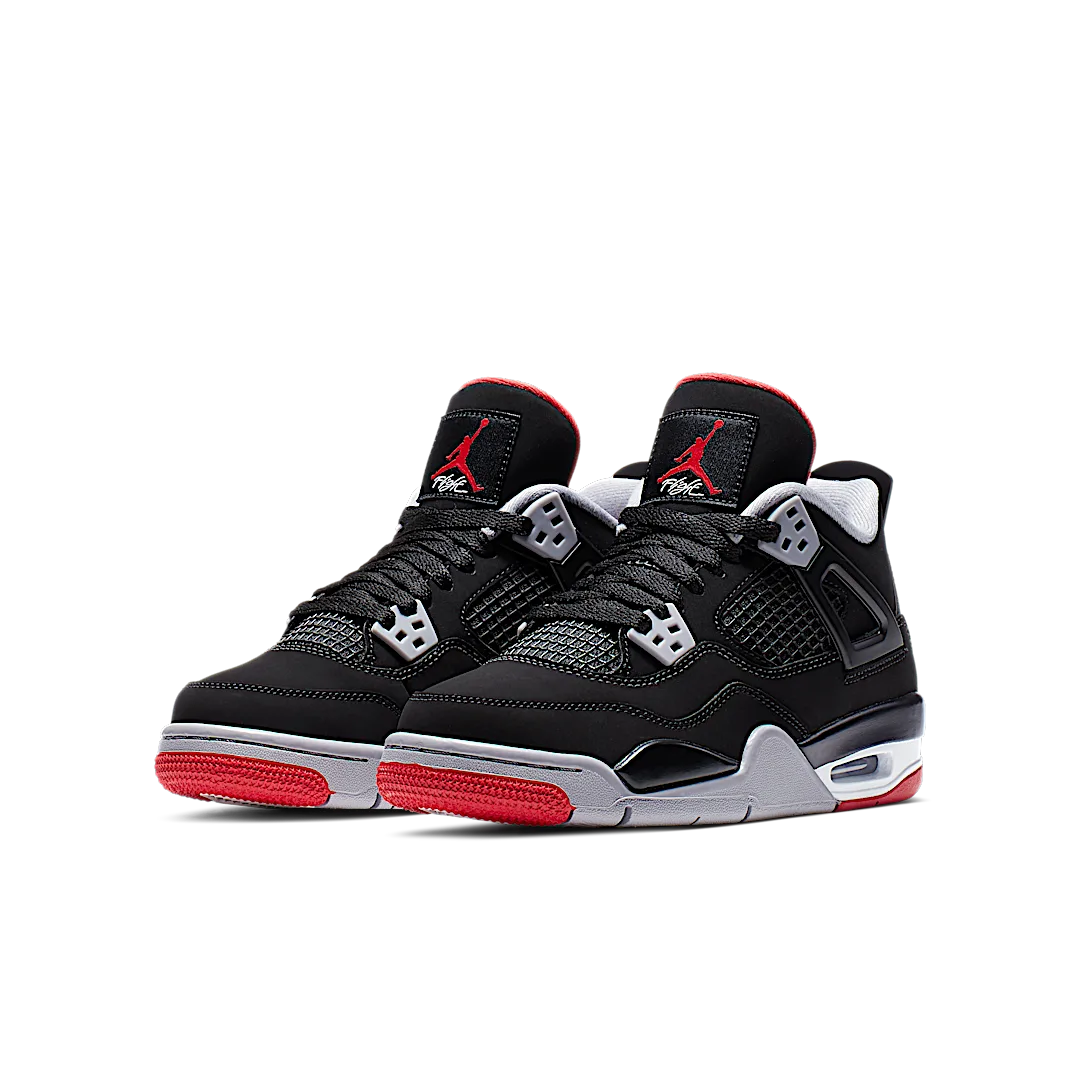 Air Jordan 4 Retro Bred (2019), Black/Fire Red-Cement Grey-Summit White (408452-060)