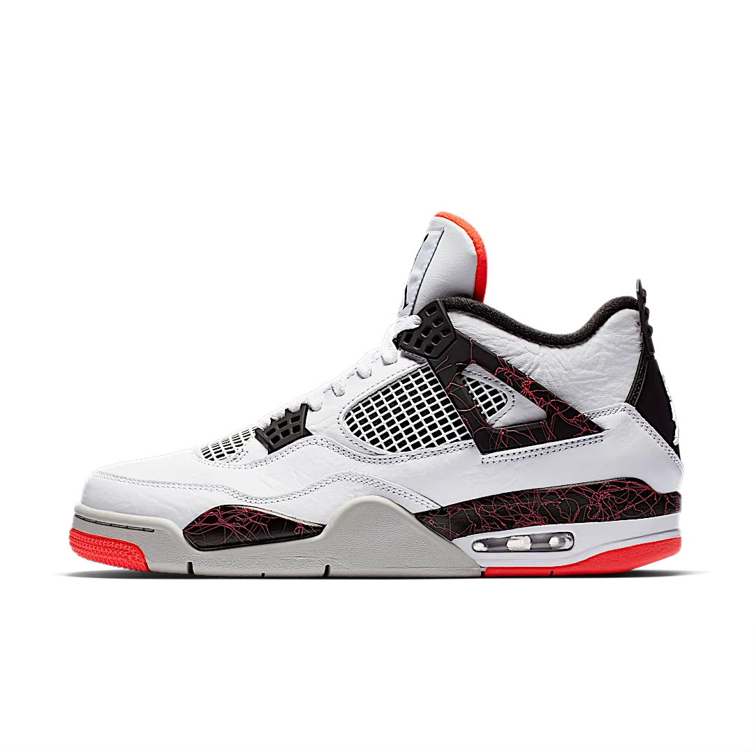 Air Jordan 4 Retro Flight Nostalgia, White/Black-Bright Crimson-Pale Citron (308497-116)