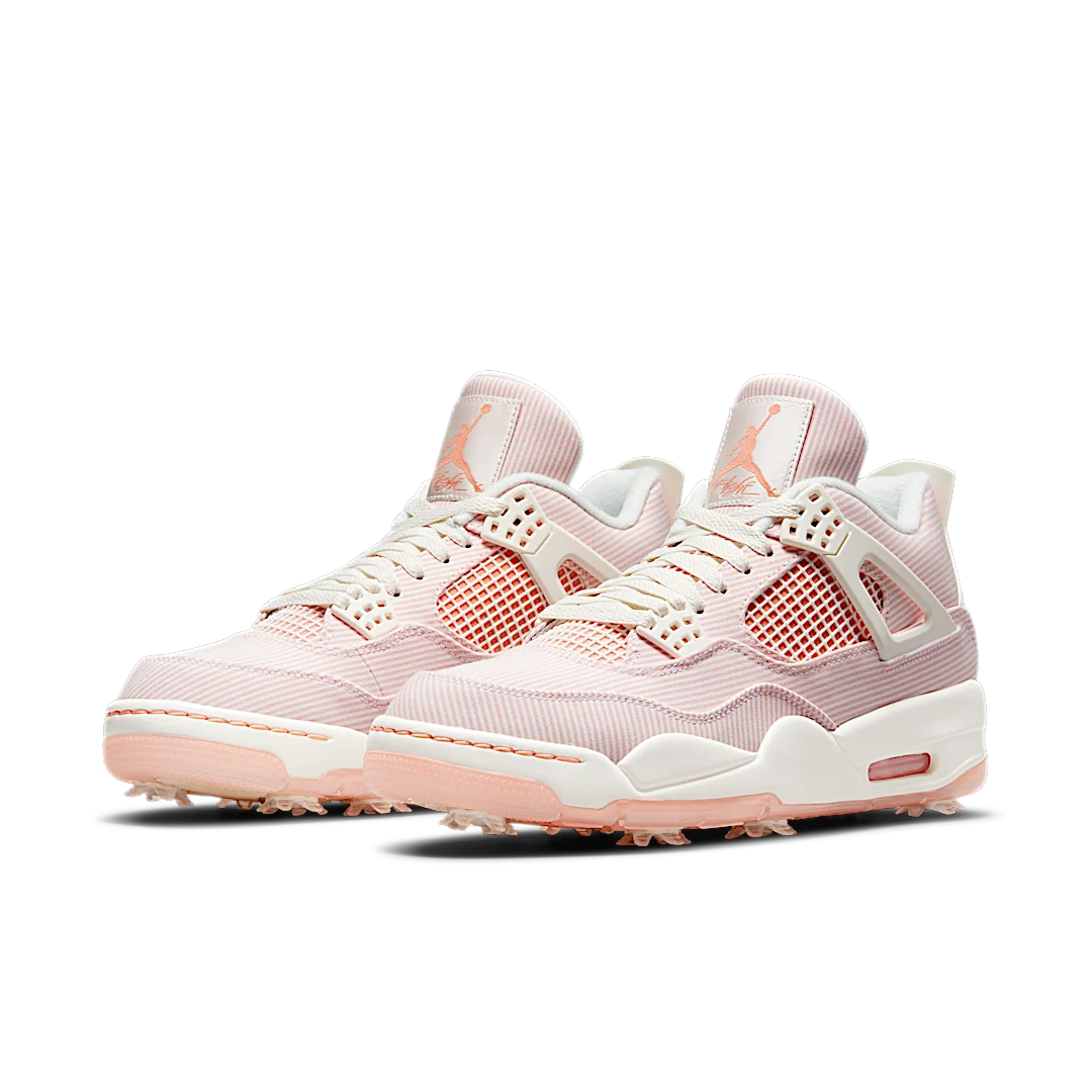 Air Jordan 4 Retro Golf NRG Seersucker, Sail/Apricot Agate (CZ2439-101)