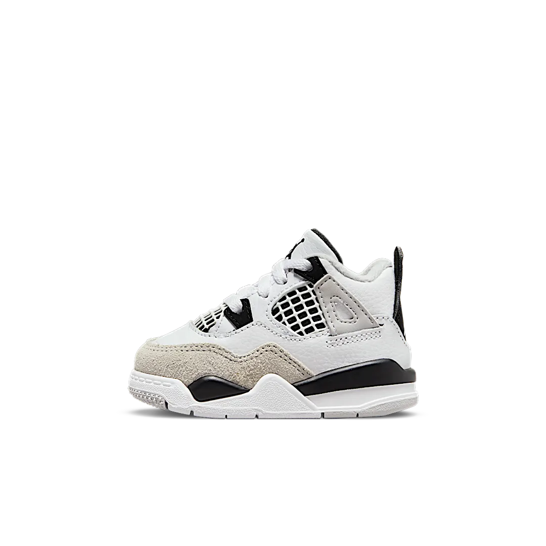 Air Jordan 4 Retro Military Black (TD), White/Black-Neutral Grey (BQ7670-111)