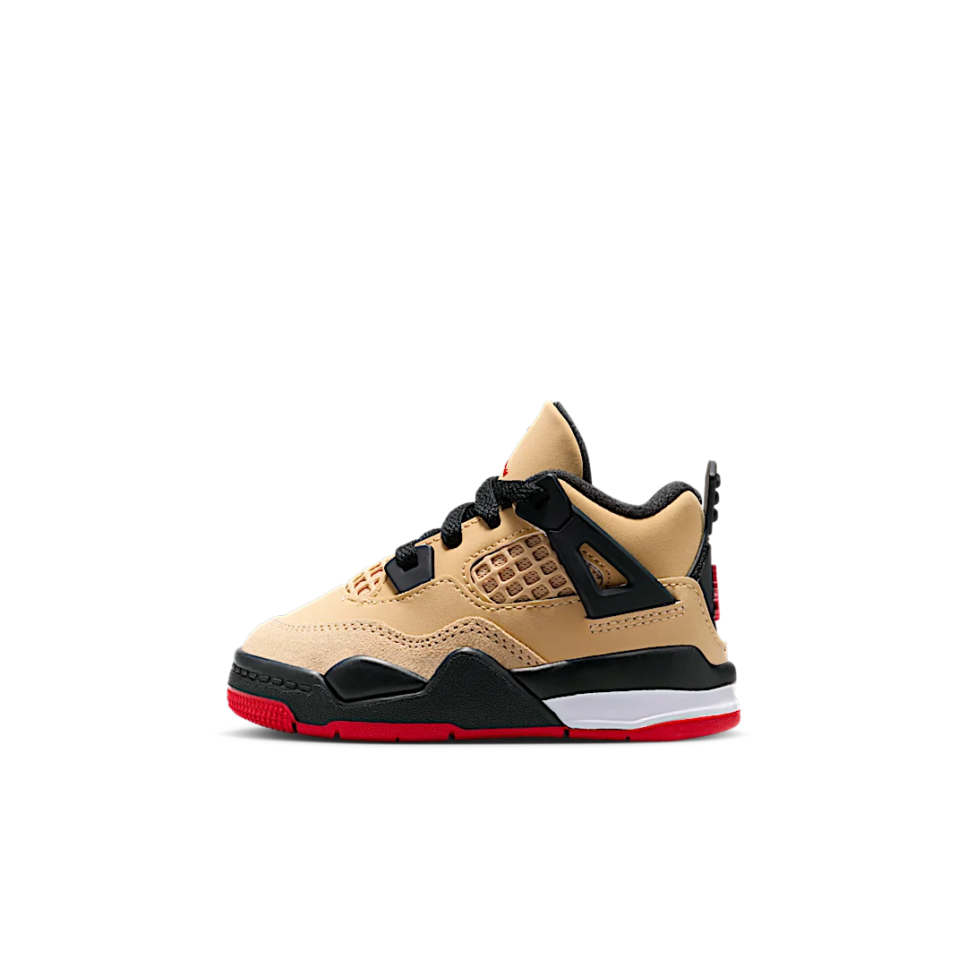 Air Jordan 4 Retro Pizza (TD), Fire Red/Sesame/White/Starfish (IH2095-200)