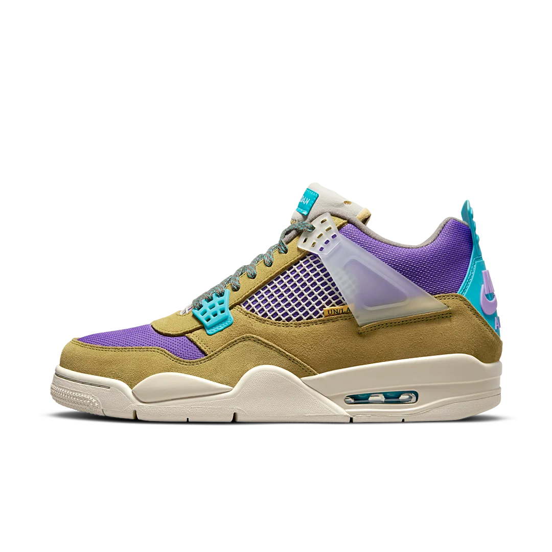 Air Jordan 4 Retro SP 30th Anniversary Union Desert Moss, Desert Moss/Turquoise Blue-Dark Iris (DJ5718-300)