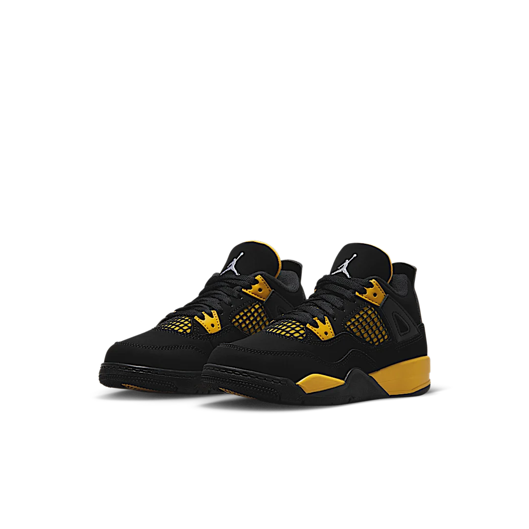 Air Jordan 4 Retro Thunder (2023) (PS), Black/Tour Yellow (BQ7669-017)