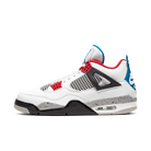 Air Jordan 4 Retro What The, White/Military Blue-Fire Red-Black-Cement Grey (CI1184-146)