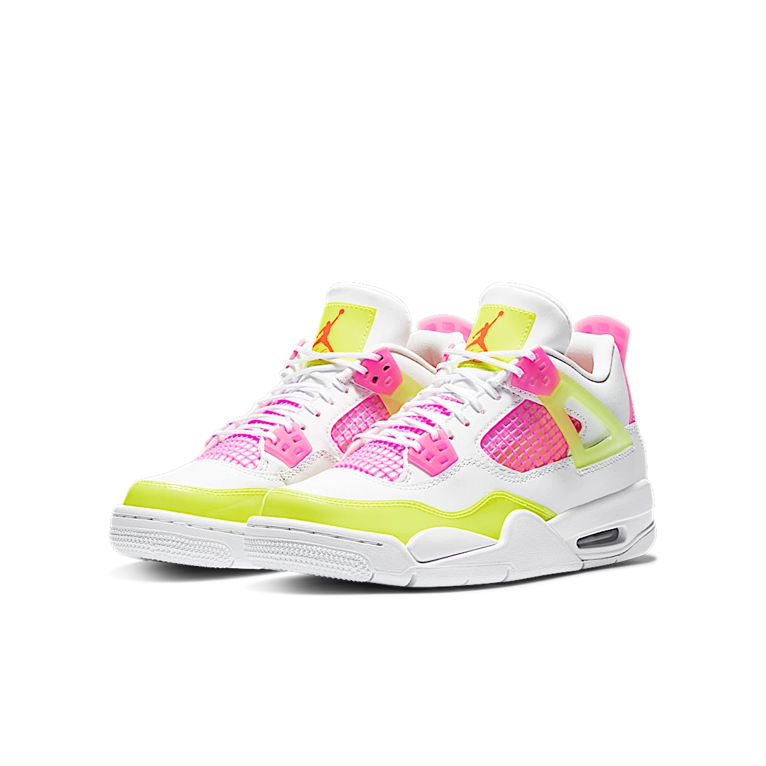 Air Jordan 4 Retro White Lemon Pink, White/Lemon Venom-Pink Blast (CV7808-100)