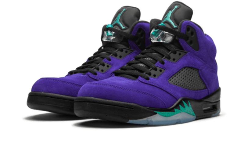 Air Jordan 5 Retro Alternate Grape, Grape Ice/New Emerald-Black (136027-500)