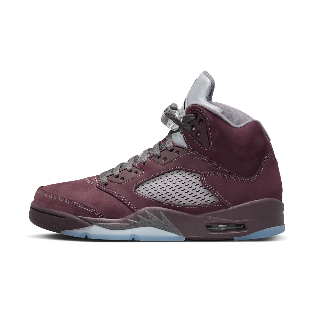 Air Jordan 5 Retro Burgundy (2023), Deep Burgundy/Light Graphite/Metallic Silver (DZ4131-600)