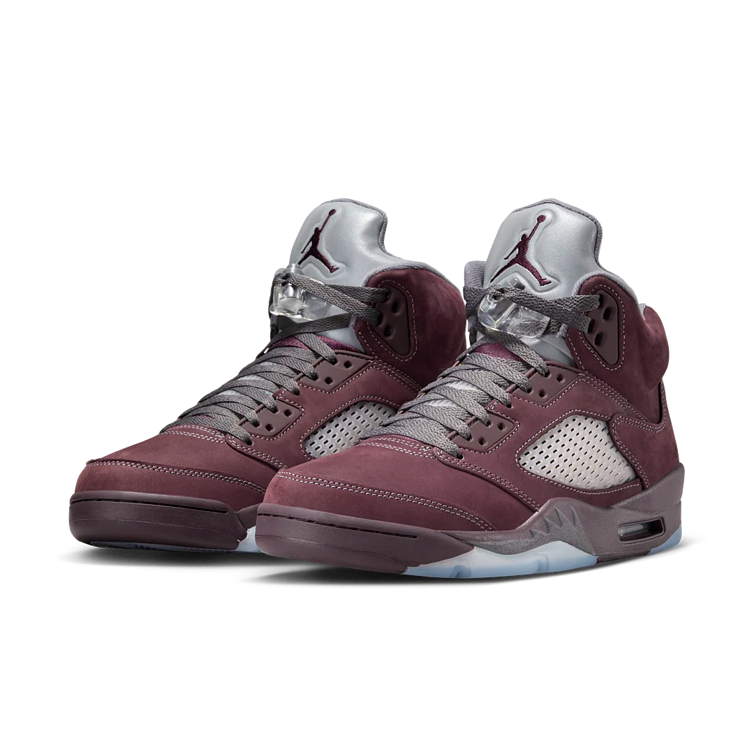 Air Jordan 5 Retro Burgundy (2023), Deep Burgundy/Light Graphite/Metallic Silver (DZ4131-600)