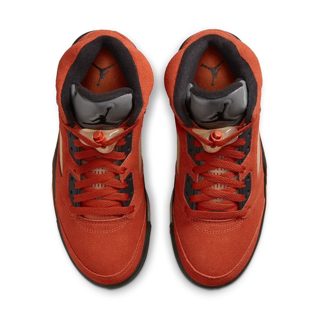 Air Jordan 5 Retro Dunk on Mars, Martian Sunrise/Black/Fire Red/Muslin (DD9336-800)