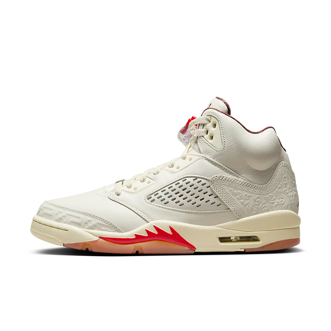 Air Jordan 5 Retro El Grito Sail, Sail/Coconut Milk-Pine Green-Dark Pony (HF8833-100)