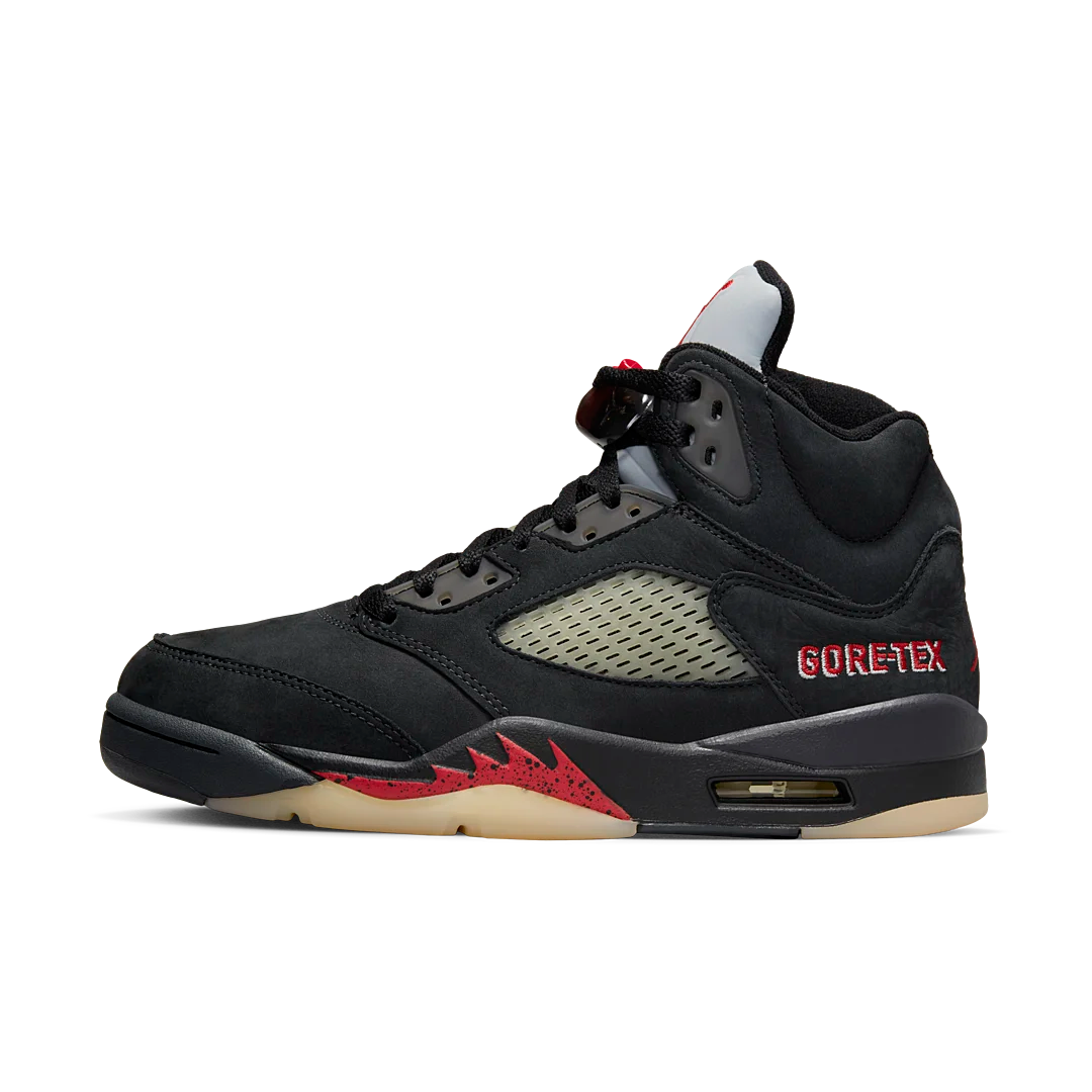 Air Jordan 5 Retro Gore-Tex Off Noir, Off Noir/Fire Red-Black-Muslin (DR0092-001)