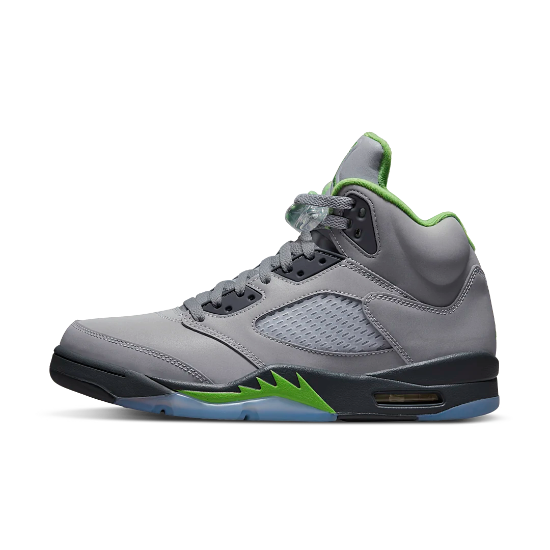 Air Jordan 5 Retro Green Bean , Silver/Green Bean-Flint Grey (DM9014-003)