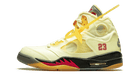 Air Jordan 5 Retro Off-White Sail, Sail/Fire Red-Muslin-Black (DH8565-100)