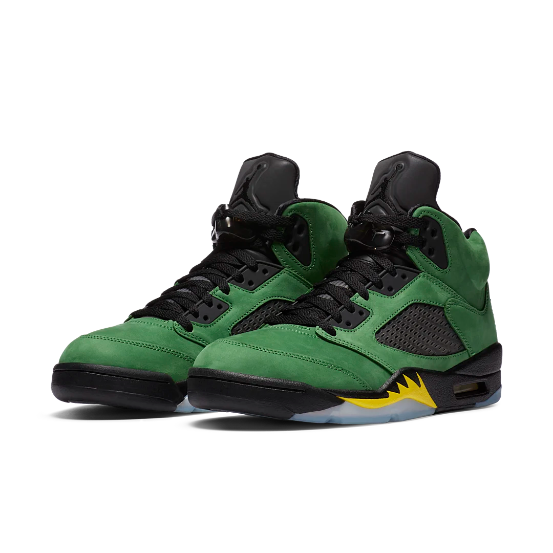 Air Jordan 5 Retro SE Oregon, Apple Green/Black-Yellow Strike-Black (CK6631-307)