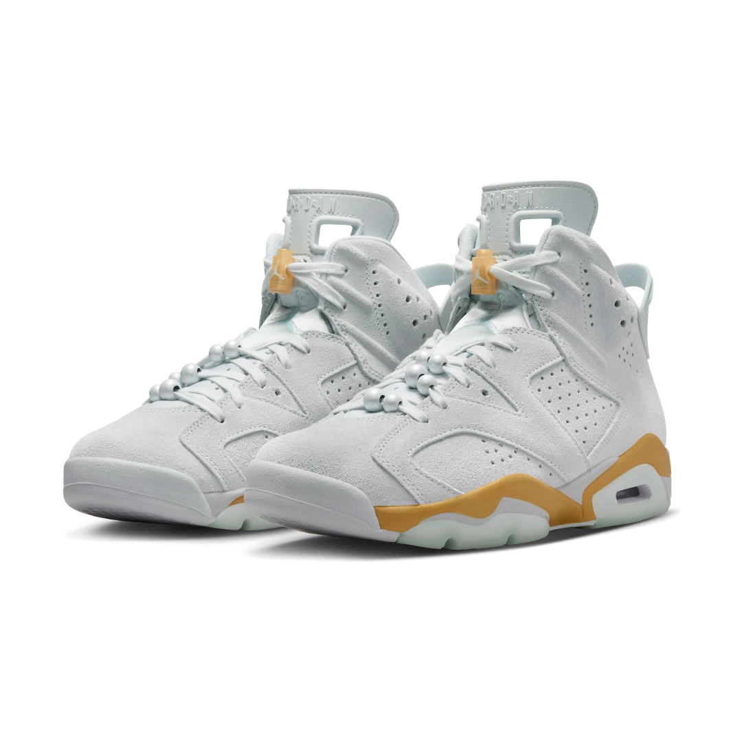 Air Jordan 6 Retro Craft Paris Olympics, Pure Platinum/Glacier Blue/Metallic Gold (DQ4914-074)