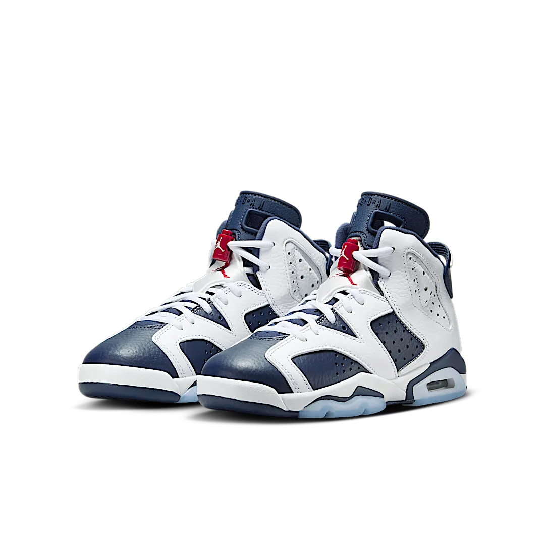 Air Jordan 6 Retro Olympic (2024), White/Varsity Red/Midnight Navy (384665-164)