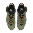 Air Jordan 6 Retro Travis Scott, Medium Olive/Black-Sail-University Red (CN1084-200)