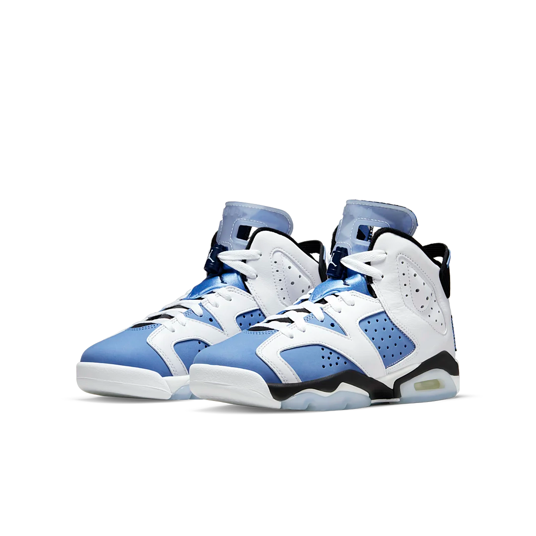 Air Jordan 6 Retro UNC White, University Blue/White/College Navy/Black (384665-410)